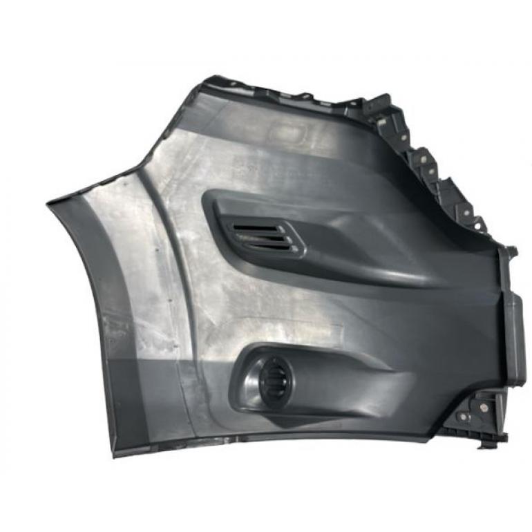 DARK GREY FRONT BUMPER CORNER WITHOUT FOG LAMP HOLES PASSENGER SIDE LH