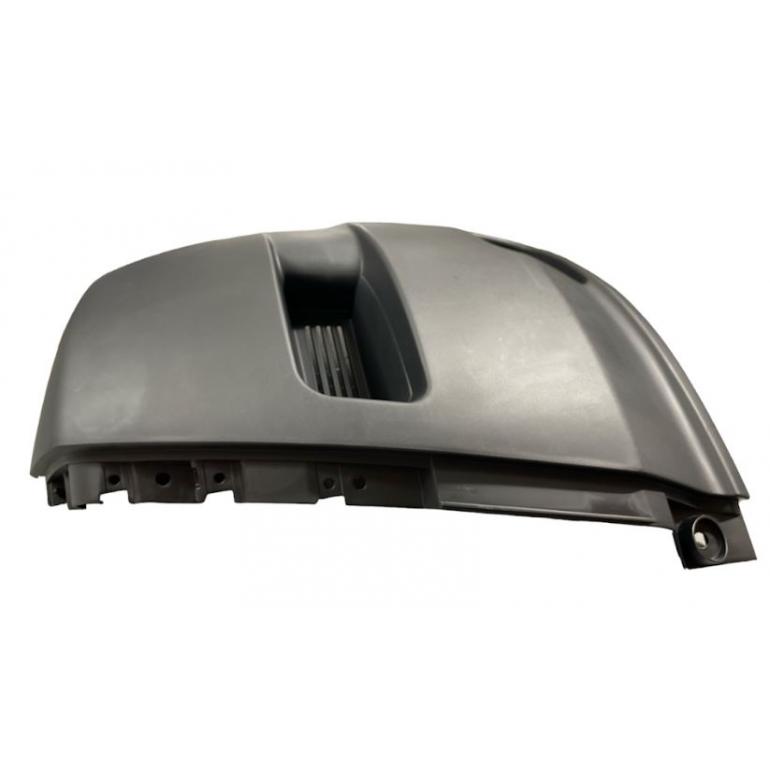 BLACK FRONT BUMPER CORNER WITHOUT FOG LAMP HOLES PASSENGER SIDE LH