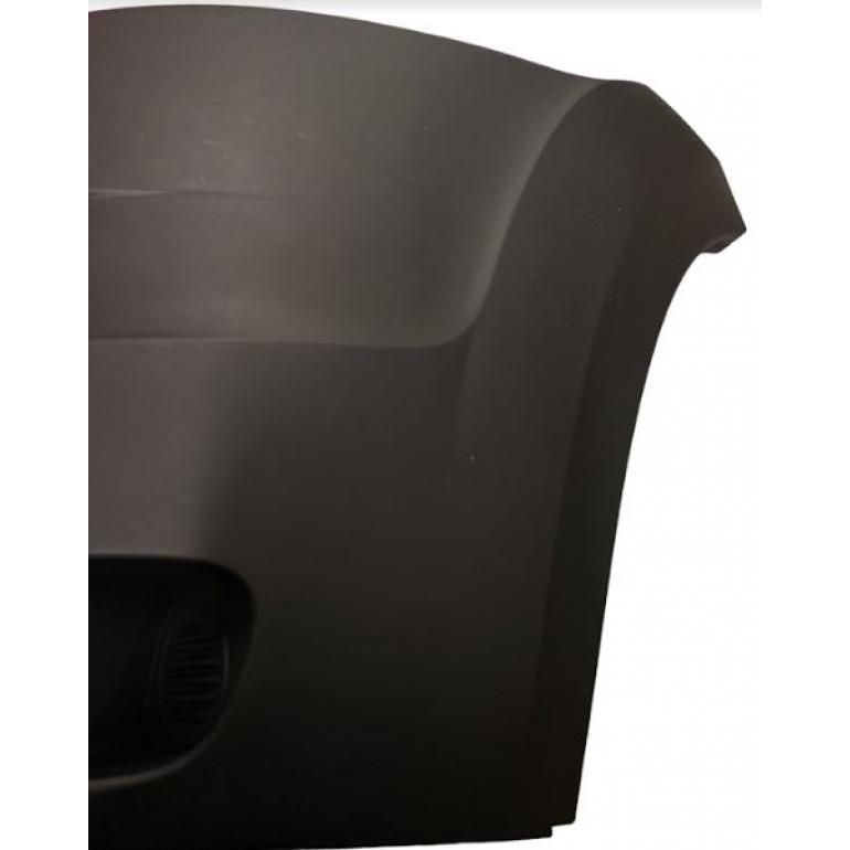BLACK FRONT BUMPER CORNER WITHOUT FOG LAMP HOLES PASSENGER SIDE LH