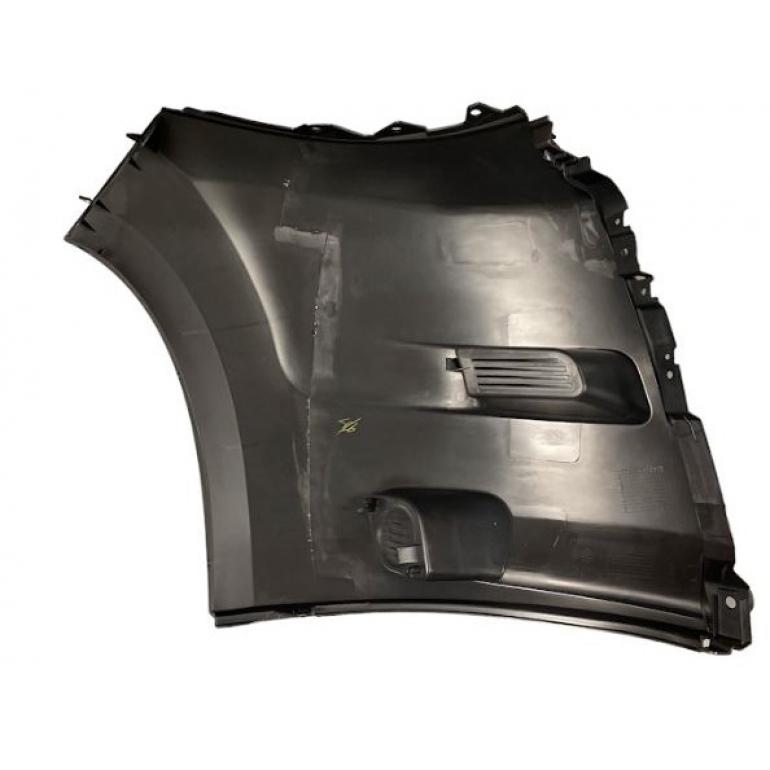 BLACK FRONT BUMPER CORNER WITHOUT FOG LAMP HOLES PASSENGER SIDE LH
