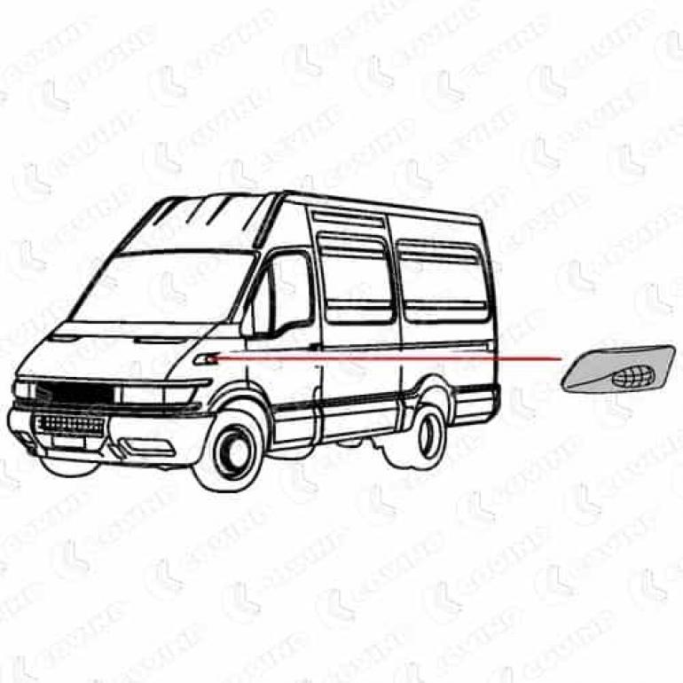 CLEAR FRONT SIDE REPEATER LAMP PASSENGER SIDE LH