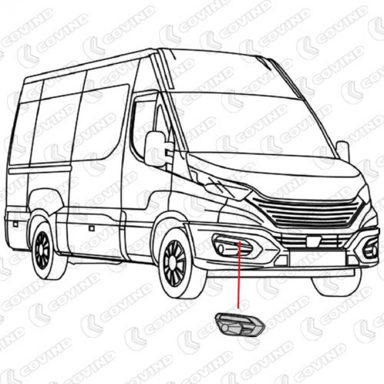 FRONT FOG & INDICATOR BLANK DRIVER SIDE RH