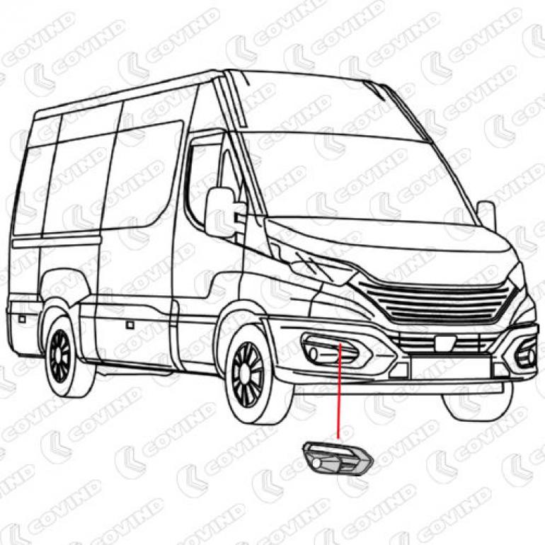 FRONT FOG & INDICATOR SURROUND BEZEL DRIVER SIDE RH