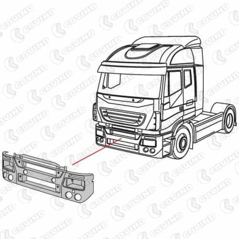 PRIMED FRONT BUMPER WITH FOG LAMP HOLES