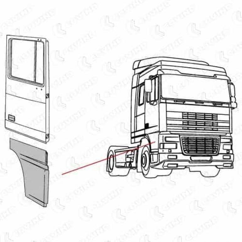 PRIMED DOOR EXTENSION PANEL DRIVER SIDE RH