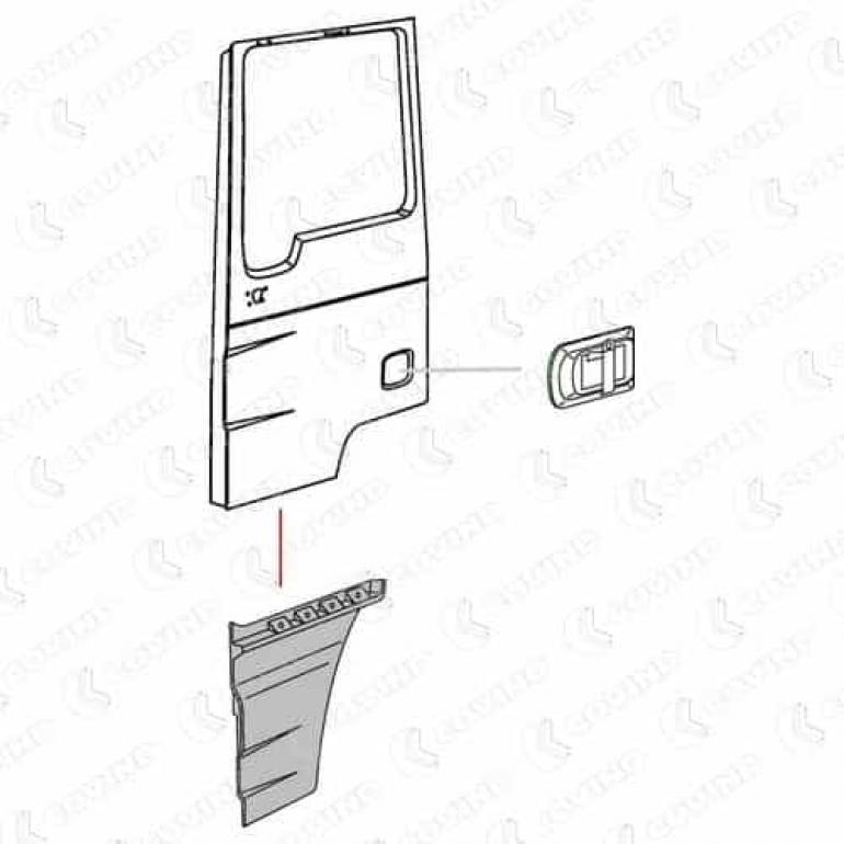 PRIMED DOOR EXTENSION PASSENGER SIDE LH