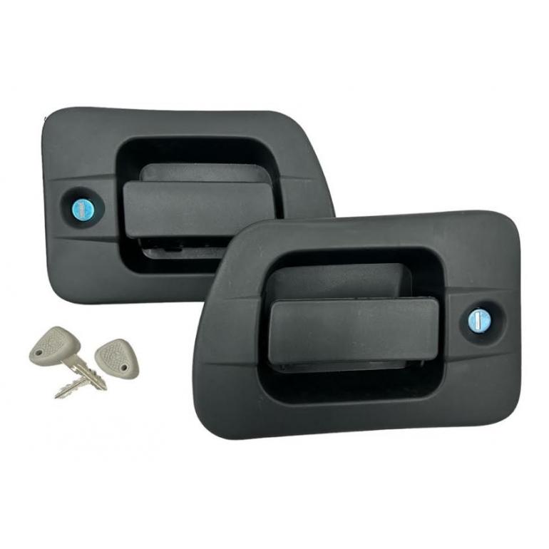 FRONT OUTER DOOR HANDLE SET WITH BARRELS & KEYS RH & LH
