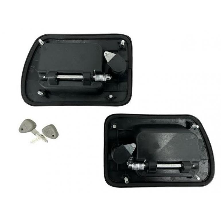 FRONT OUTER DOOR HANDLE SET WITH BARRELS & KEYS RH & LH