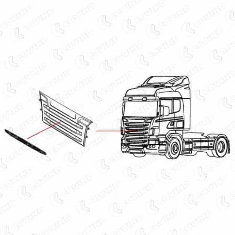 UPPER GRILLE PANEL CENTRE MESH INSERT
