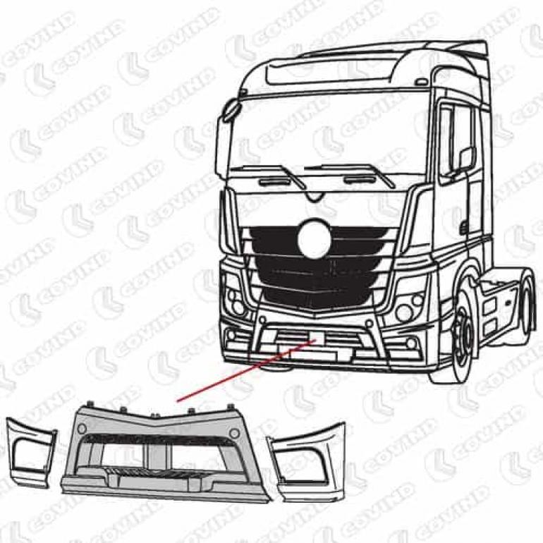 PRIMED FRONT BUMPER CENTRE