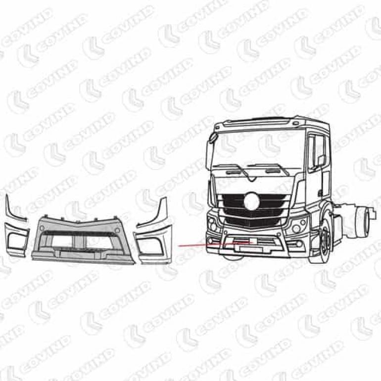 GREY FRONT BUMPER CENTRE