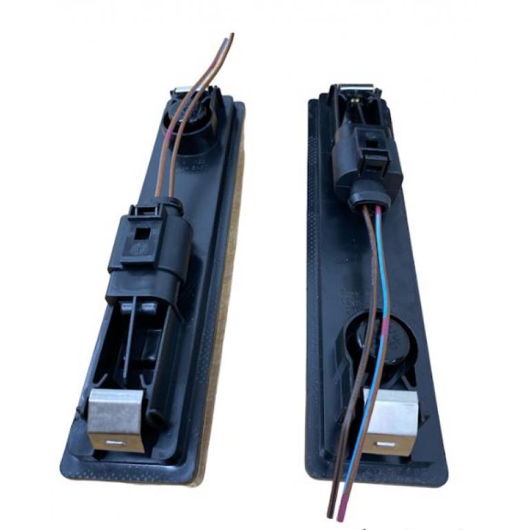 LED CLEAR SUNVISOR MARKER LAMPS & WIRING LOOMS FITS RH & LH (PAIR)