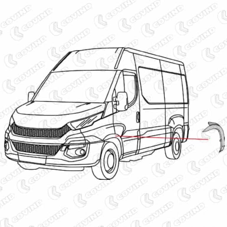 FRONT WHEEL ARCH TRIM PANEL PASSENGER SIDE LH