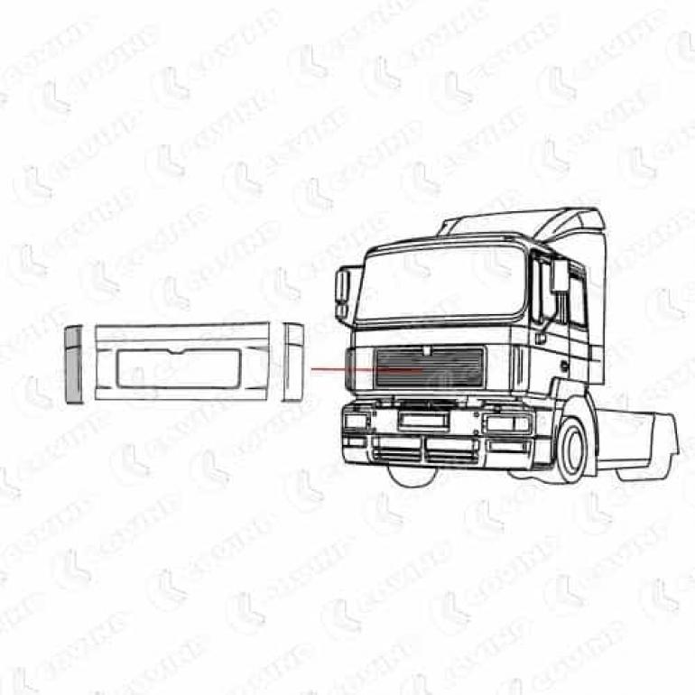 PRIMED CORNER DEFLECTOR PANEL DRIVER SIDE RH
