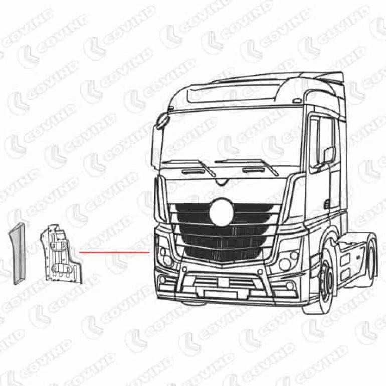 GREY DROPWING END PANEL DRIVER SIDE RH