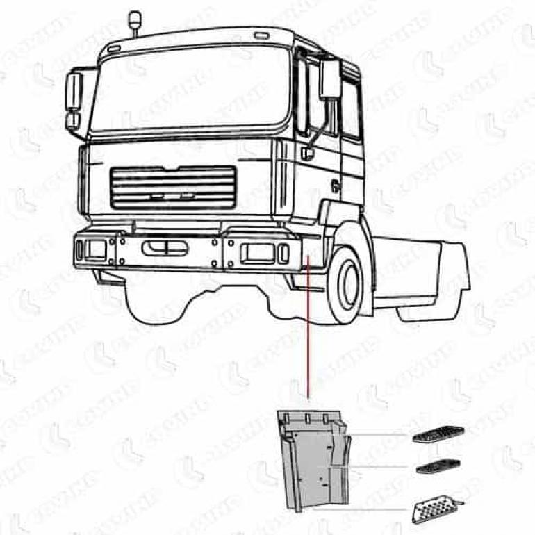 LOWER STEP WALL BOARD PASSENGER SIDE LH