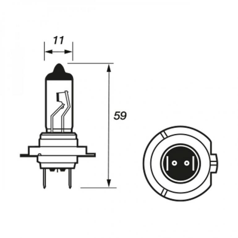H7 HALOGEN HEADLAMP BULB 24 VOLT