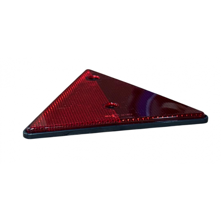 RED TRIANGLE BOLT ON / SCREW ON REFLECTOR 6"x 6"