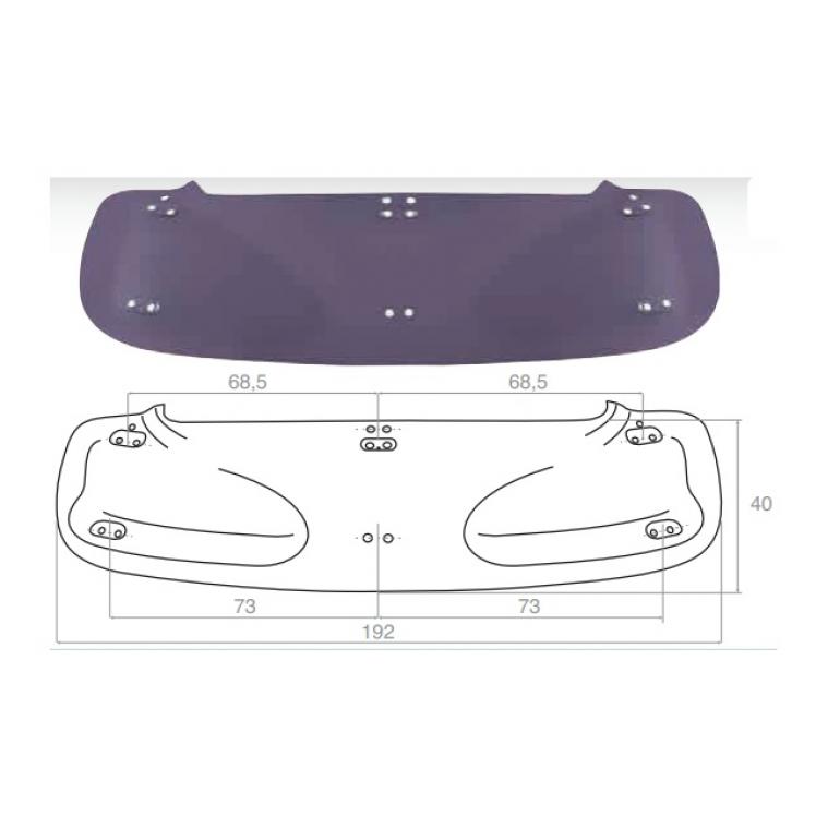 SMOKED SUNVISOR ONLY MODELS WITH FRONT VIEW MIRROR