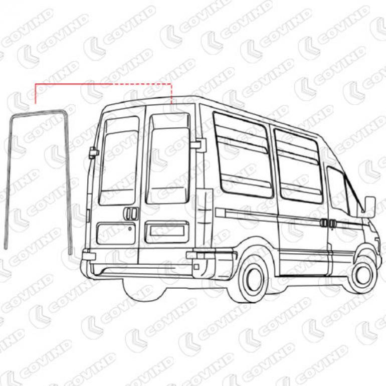 REAR DOOR WEATHER STRIP SEAL FITS RH OR LH