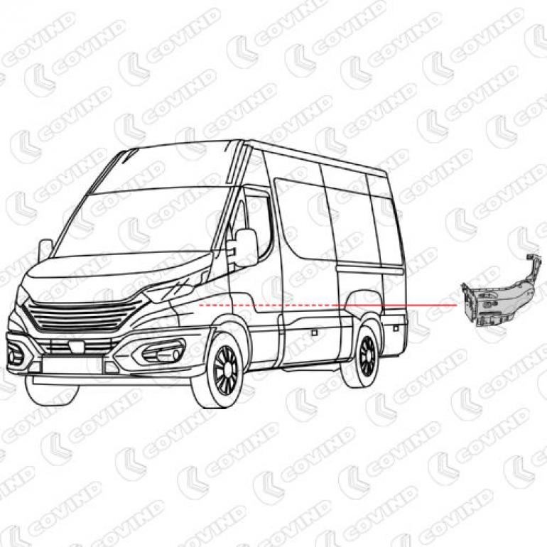 FRONT WING PANEL BRACKET PASSENGER SIDE LH