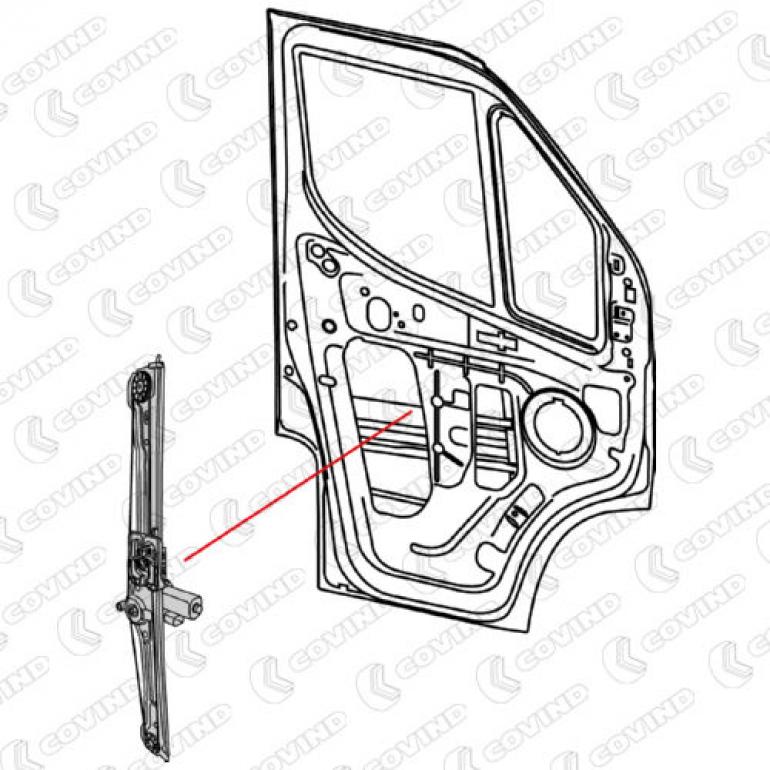 WINDOW REGULATOR & WITH MOTOR PASSENGER SIDE LH