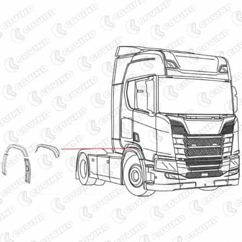 CAB FRONT DROPWING END PANEL DRIVER SIDE RH
