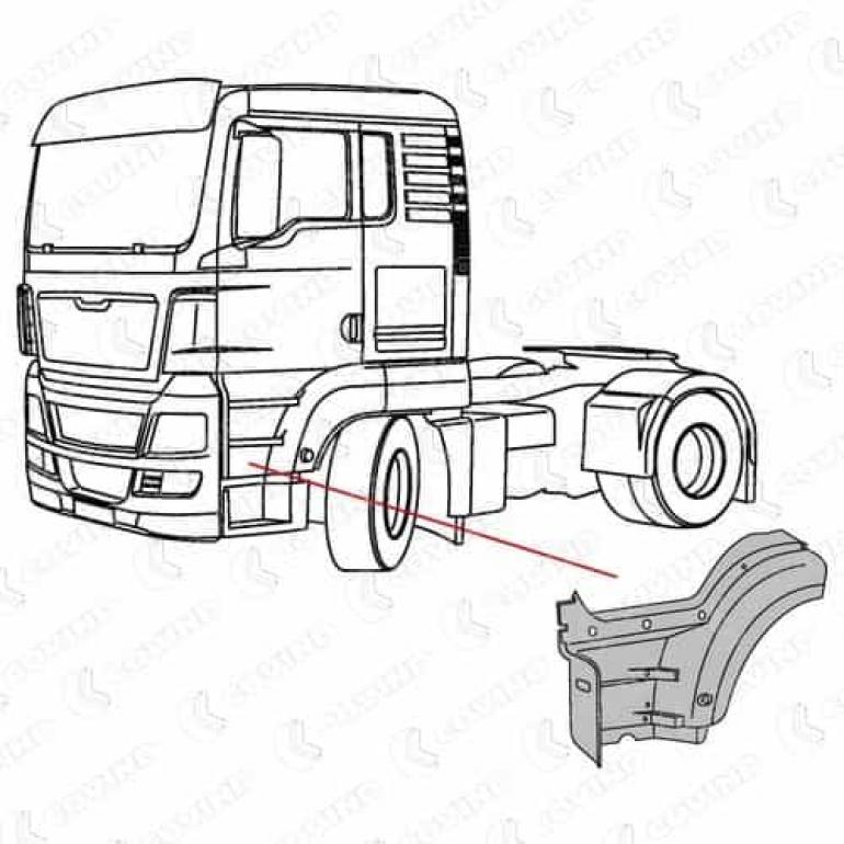 PRIMED UPPER STEPWING PASSENGER SIDE LH