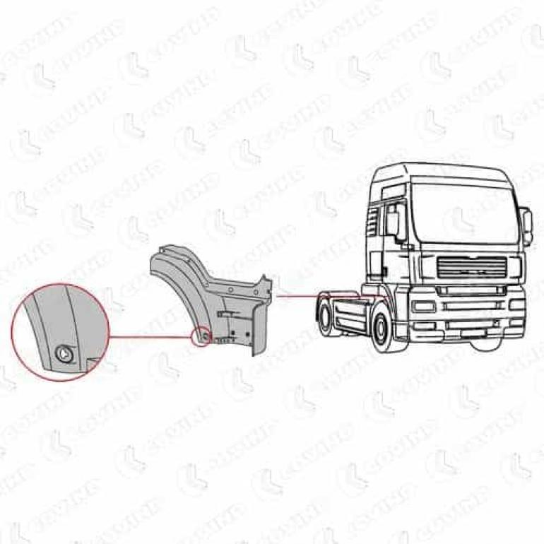 WHITE PRIMED UPPER STEPWING DRIVER SIDE RH