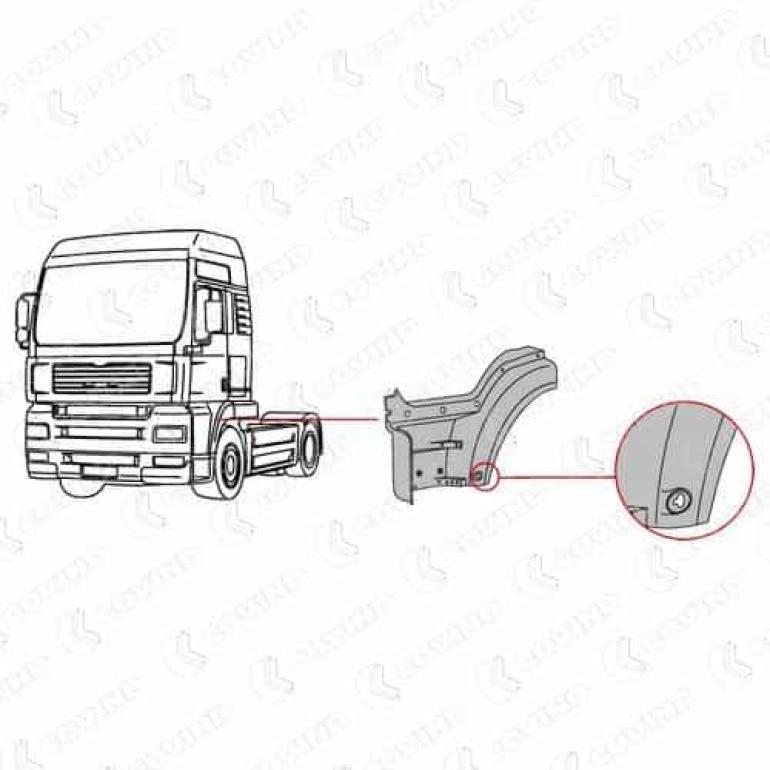 WHITE PRIMED UPPER STEPWING PASSENGER SIDE LH