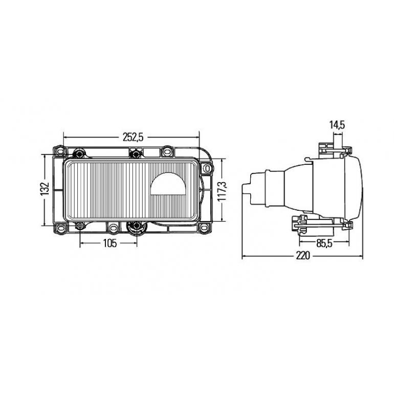 MANUAL ADJUST HEADLAMP PASSENGER SIDE LH