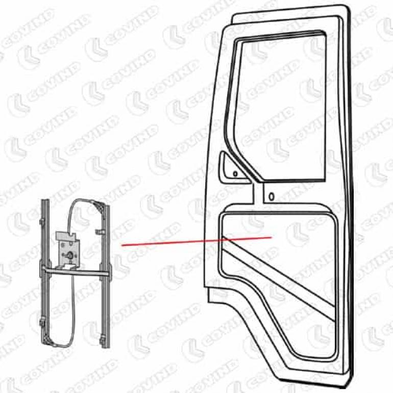 MANUAL ADJUST WINDOW LIFT REGULATOR ONLY PASSENGER SIDE LH