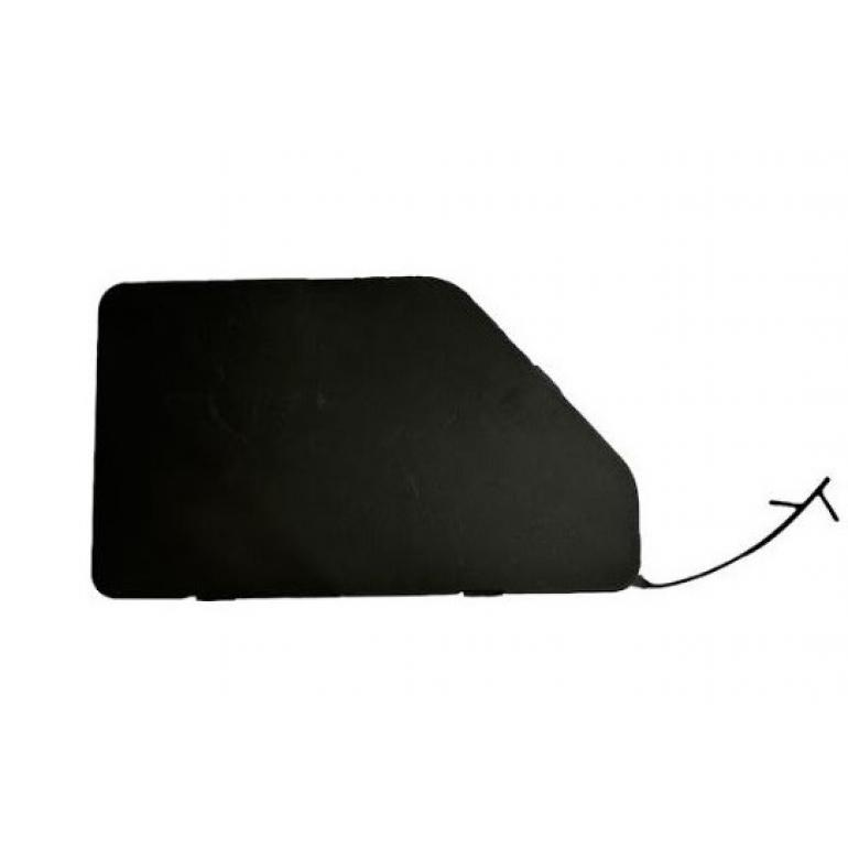 BLACK FRONT BUMPER BLANK COVER PASSENGER SIDE LH