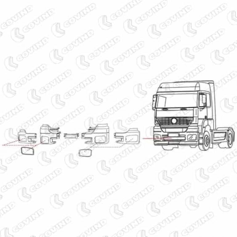 CHROME COATED HEADLAMP SURROUND TRIM DRIVER SIDE RH