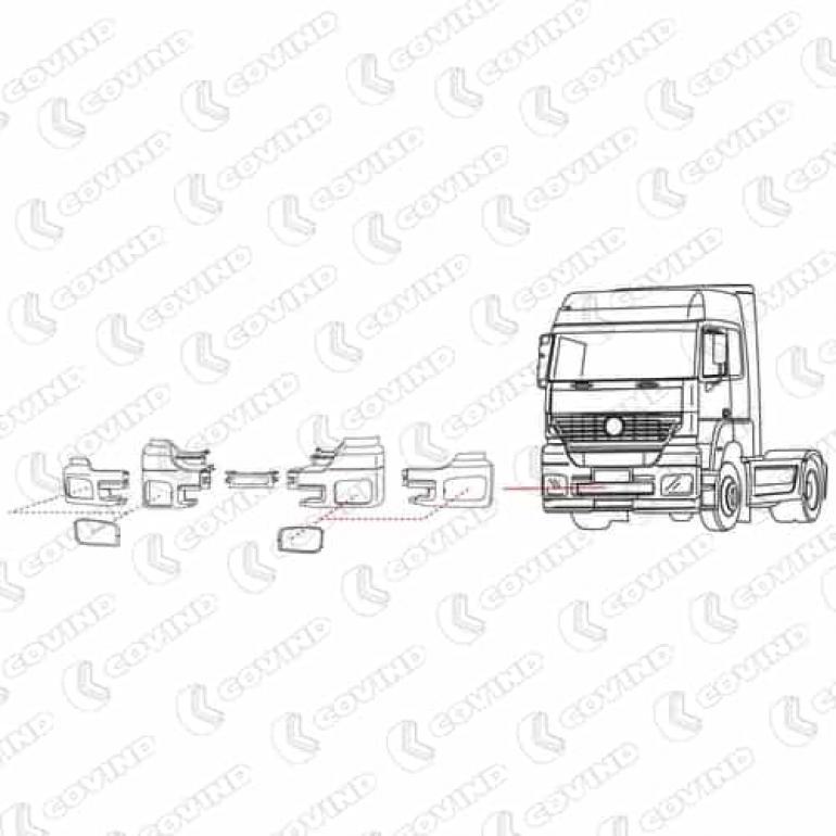 CHROME COATED HEADLAMP SURROUND TRIM PASSENGER SIDE LH