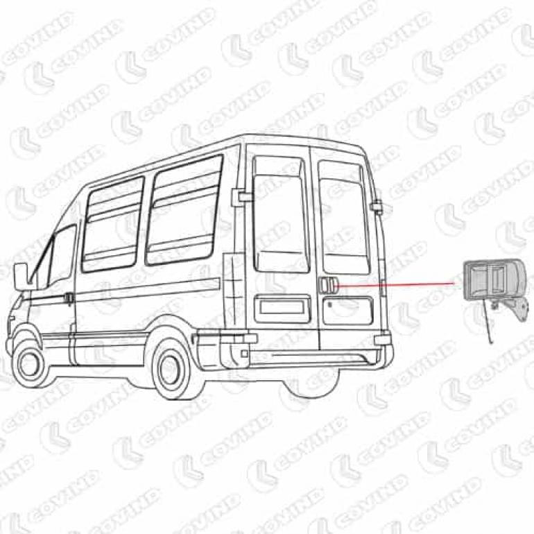 MANUAL REAR OUTER DOOR HANDLE DRIVER SIDE RH