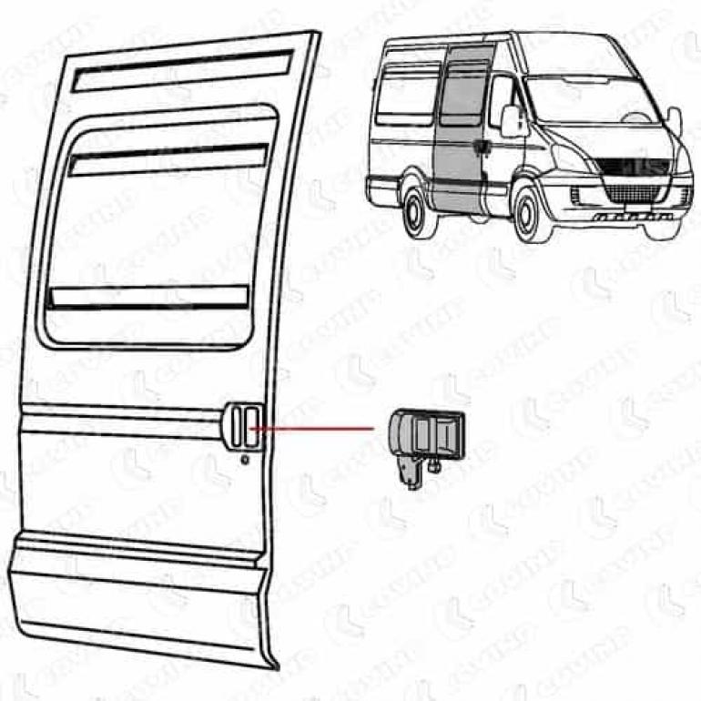 ELECTRIC SIDE SLIDING DOOR OUTER HANDLE DRIVER SIDE RH
