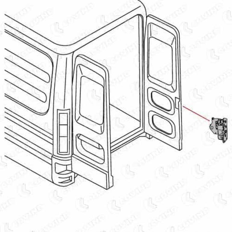 SIDE SLIDING DOOR & REAR DOOR LOCK DRIVER SIDE RH