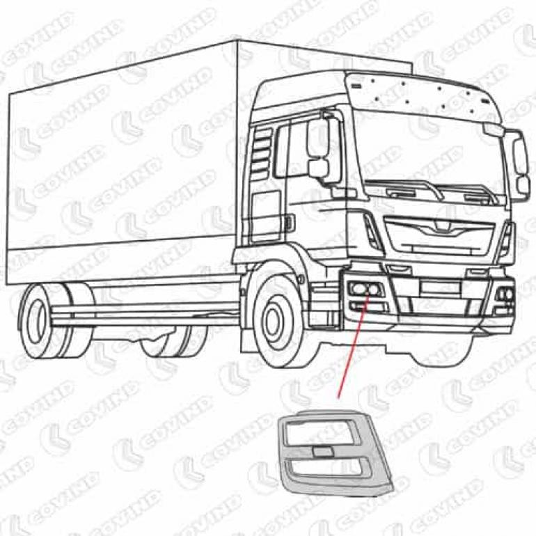 GREY FRONT BUMPER CORNER DRIVER SIDE RH