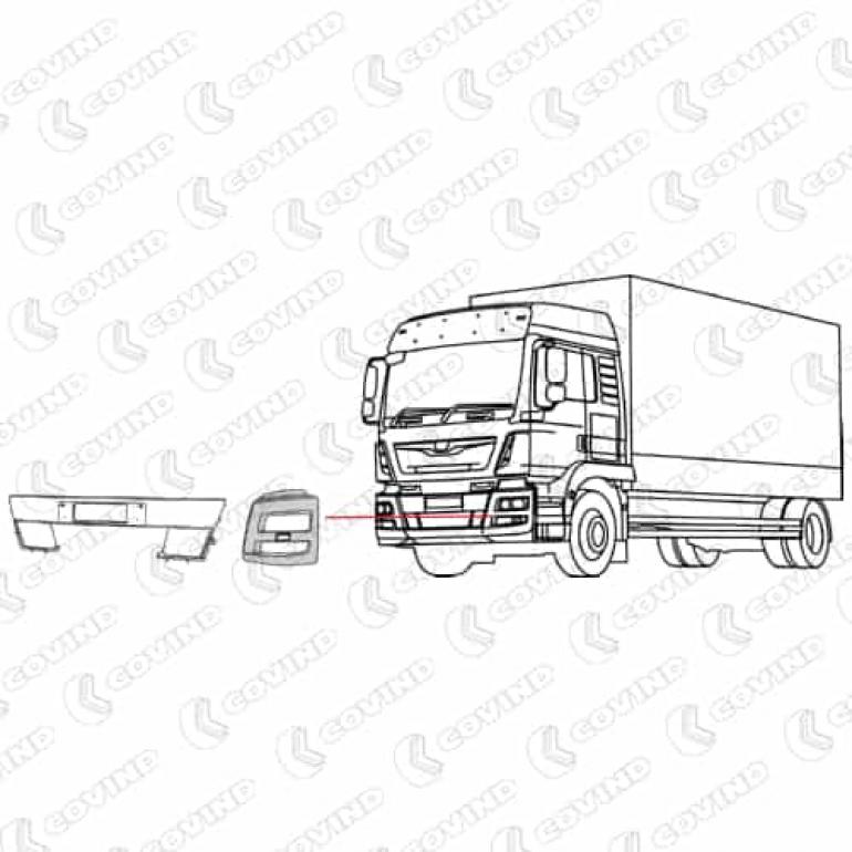 PRIMED FRONT BUMPER CORNER PASSENGER SIDE LH