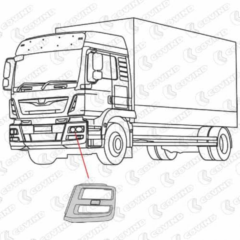 GREY FRONT BUMPER CORNER PASSENGER SIDE LH