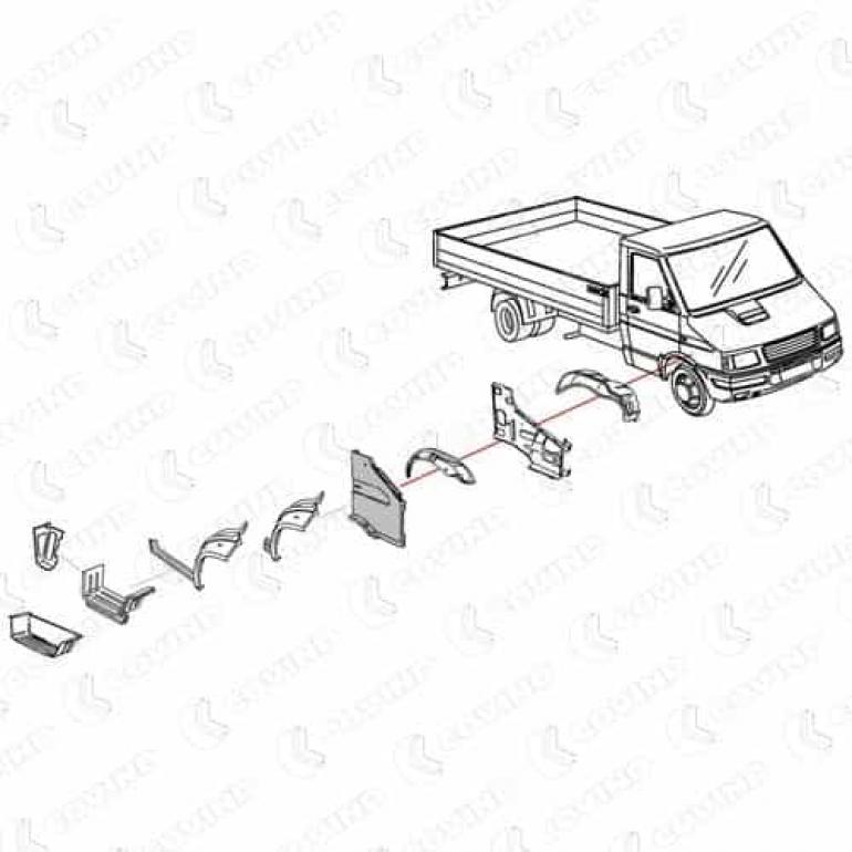 PRIMED FRONT WING C/W INDICATOR HOLE  DRIVER SIDE RH