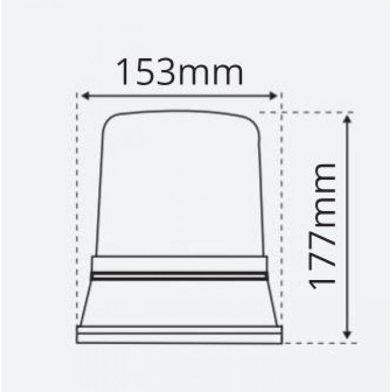HALOGEN AMBER THREE BOLT ROTATING BEACON 12 VOLT