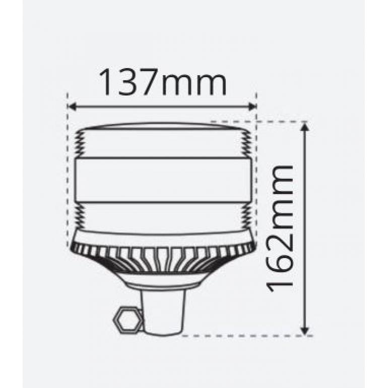 LED AMBER POLE MOUNTED BEACON 10-30 VOLT