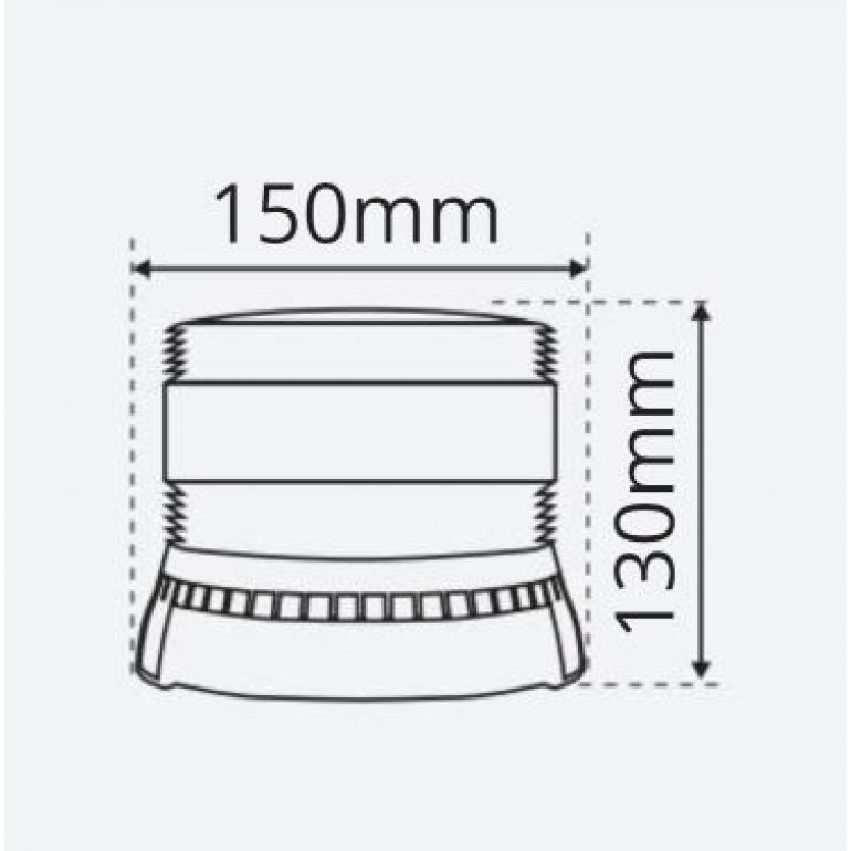 LED AMBER 3 BOLT MOUNTED BEACON 10-30 VOLT