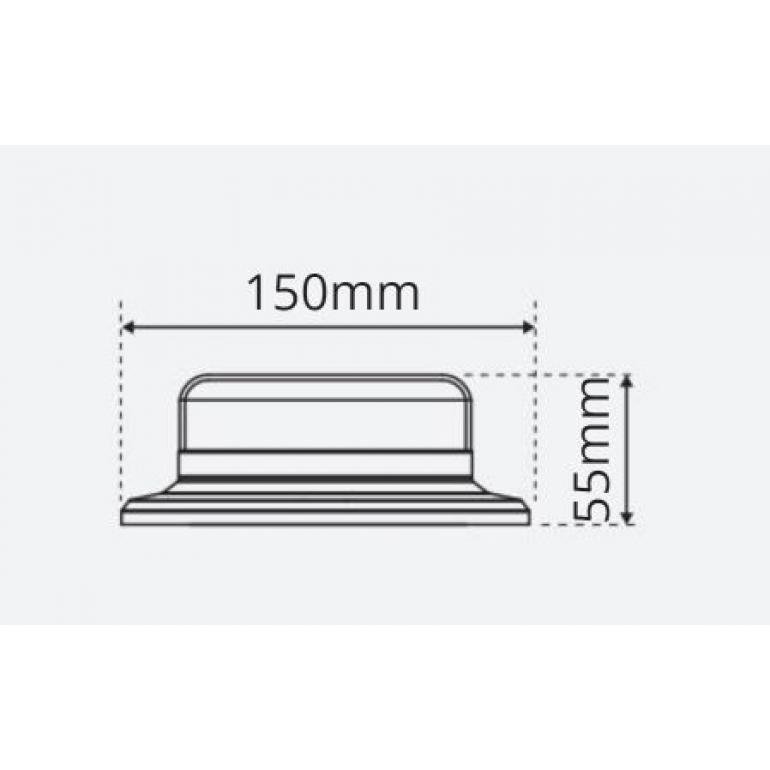 LED AMBER 'LOW PROFILE 3 BOLT MOUNTED BEACON 10-30 VOLT