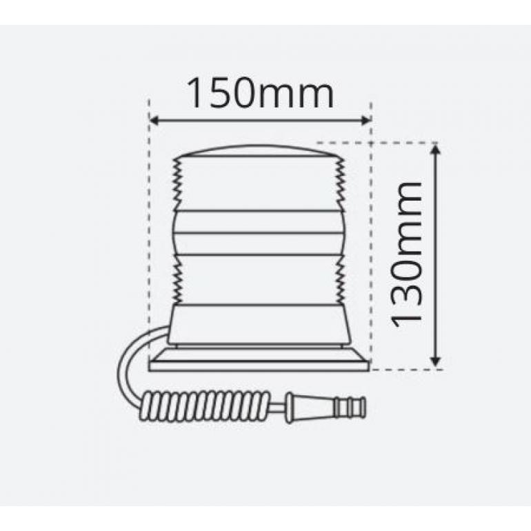 LED AMBER 'COMPACT MAGNETIC MOUNTED BEACON 10-30 VOLT
