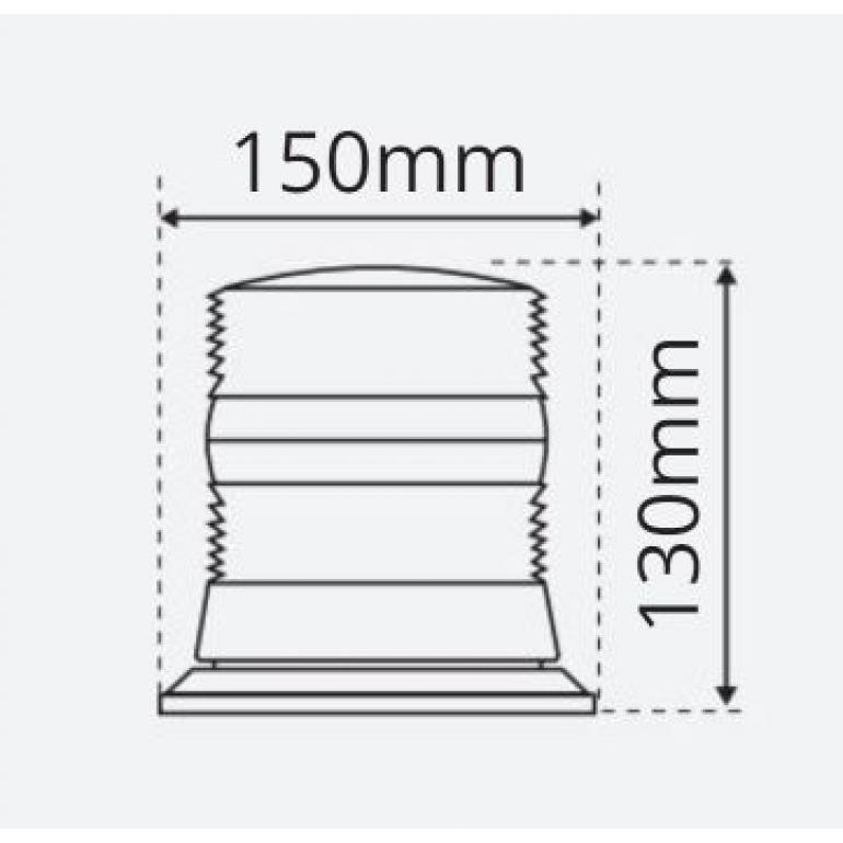 LED AMBER 'COMPACT 3 BOLT MOUNTED BEACON 10-30 VOLT