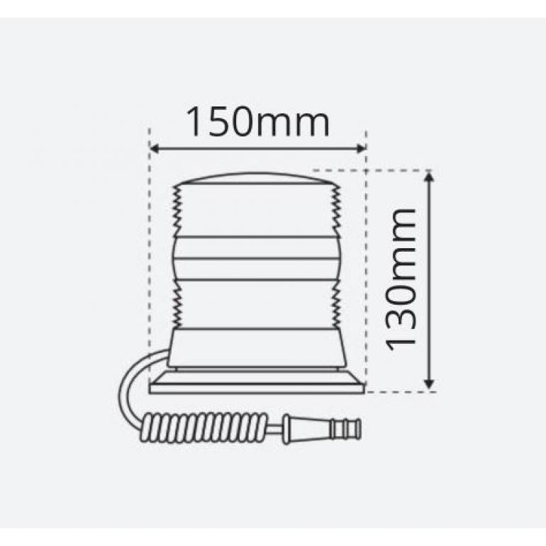 LED AMBER 'COMPACT MAGNETIC MOUNTED BEACON 10-30 VOLT