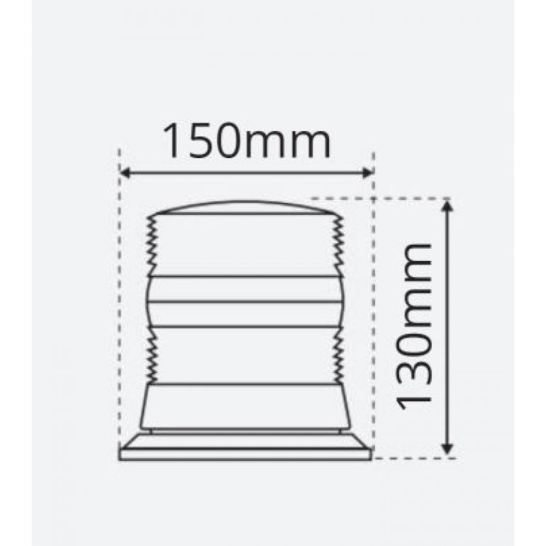 LED AMBER 'COMPACT 3 BOLT MOUNTED BEACON 10-30 VOLT